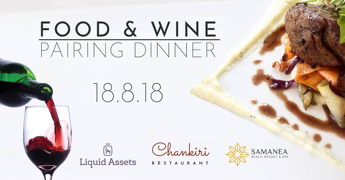 Food & Wine pairing dinner 18.8.18